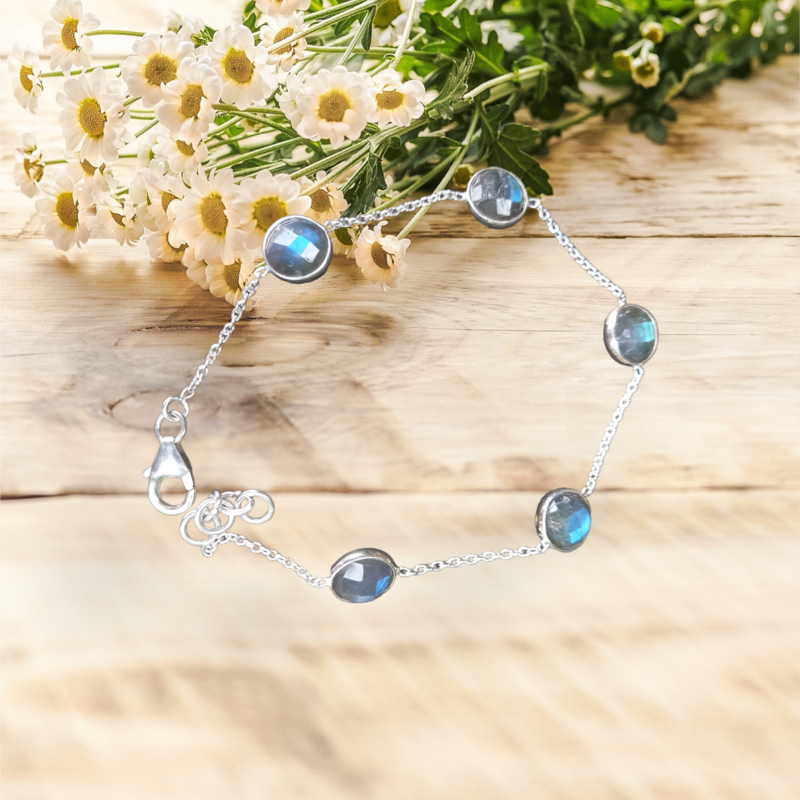 Bracelet 925.SS Labradorite 