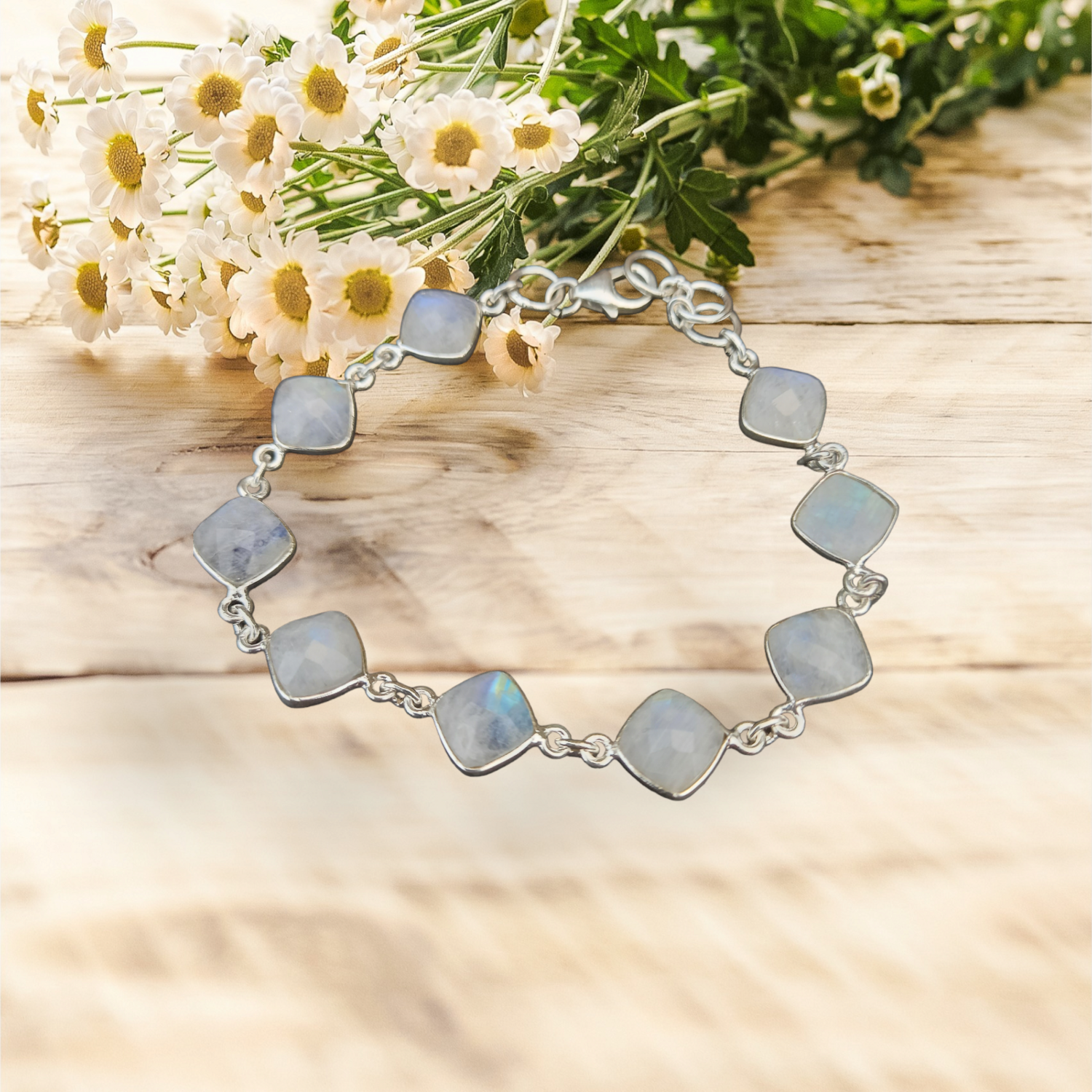 Bracelet 925.SS Moonstone 