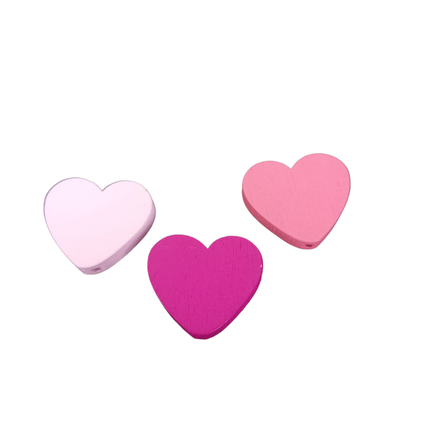 Wood heart baby pink(10pcs)