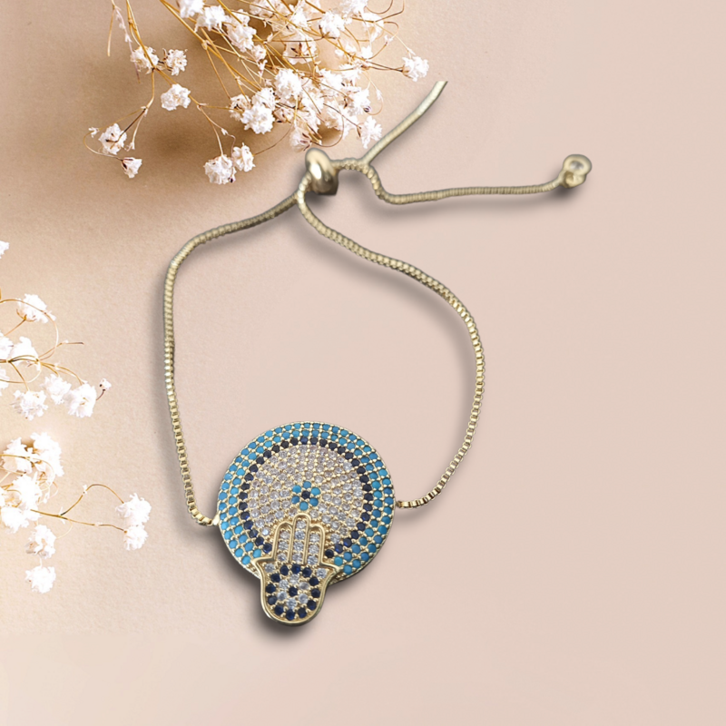 14crt gold plated adjustable bracelet 