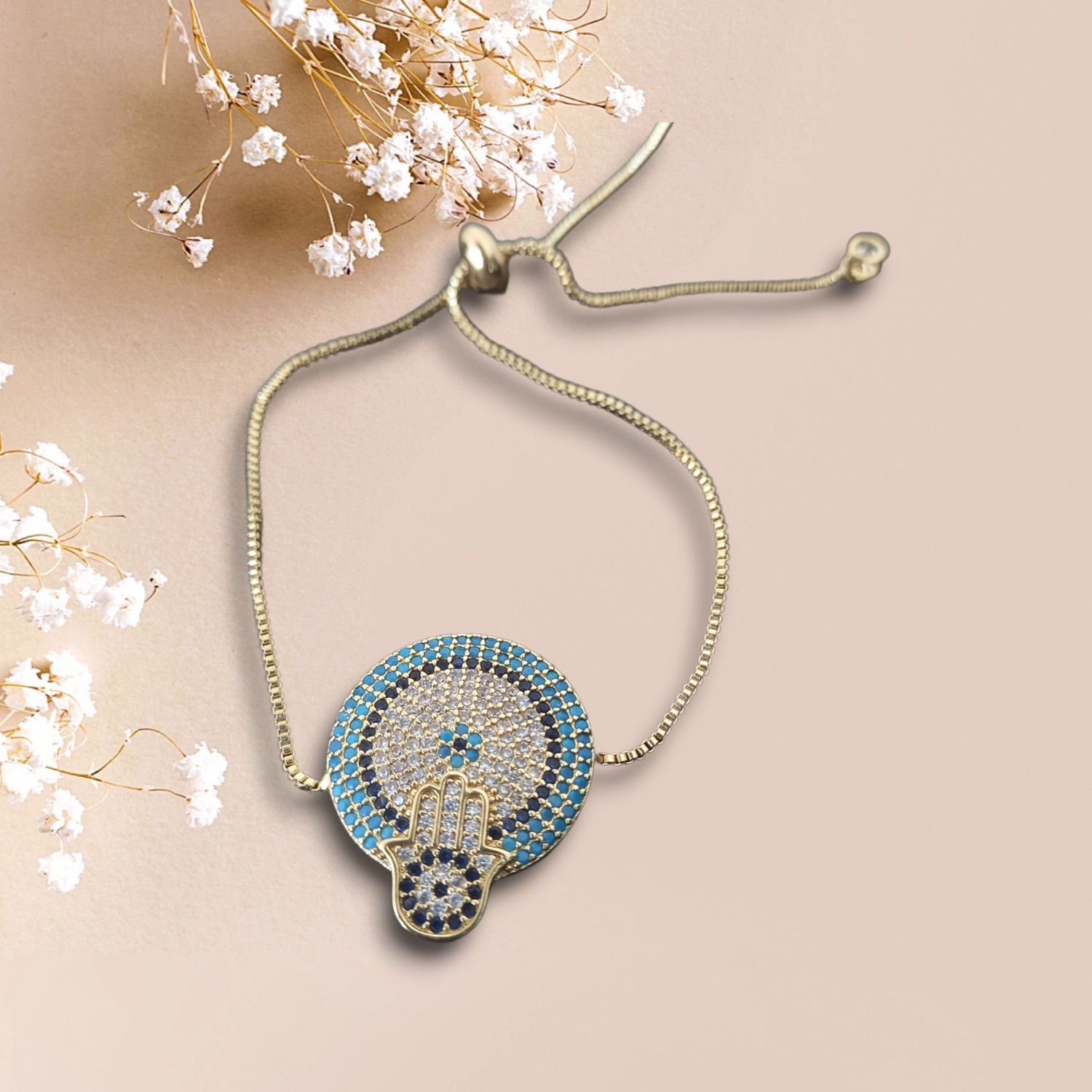 14crt gold plated adjustable bracelet 