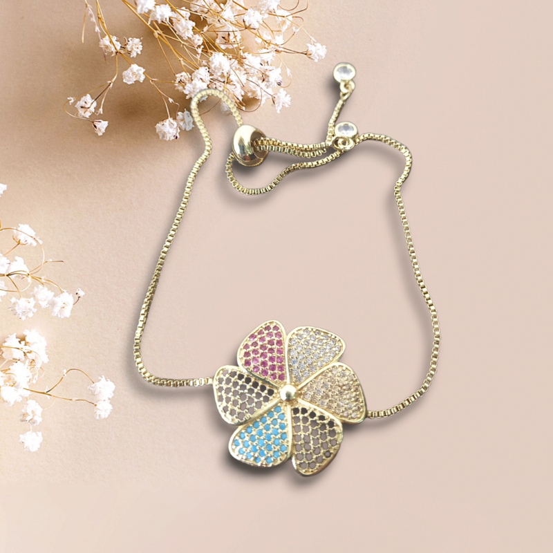 14crt gold plated adjustable bracelet 
