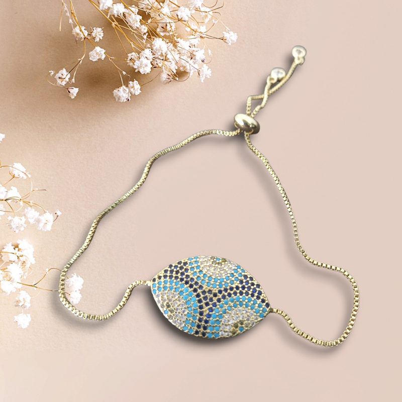 14crt gold plated adjustable bracelet 