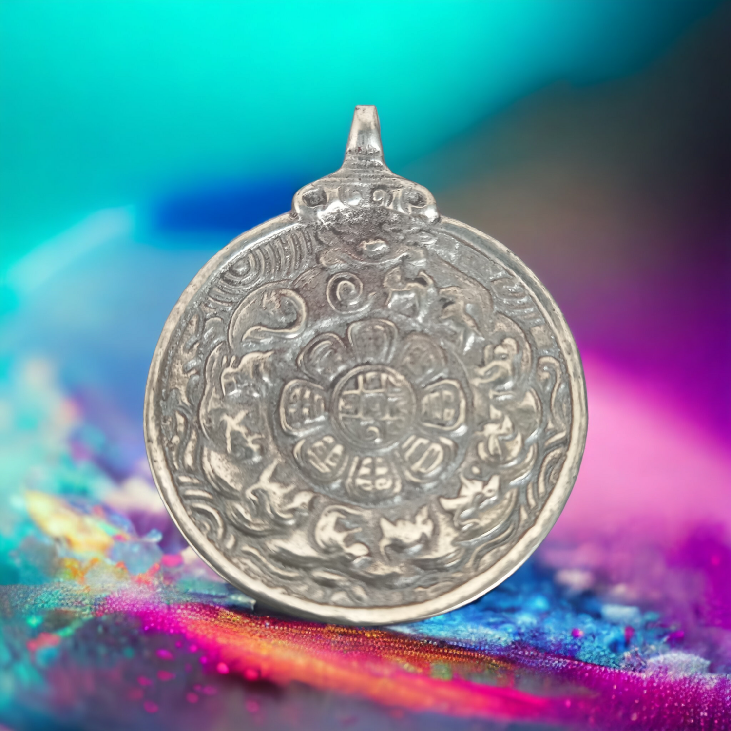 Pendant Round Brass
