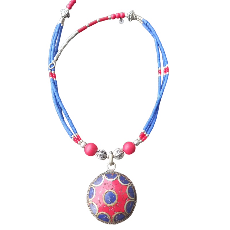 Necklace Coral, Lapis