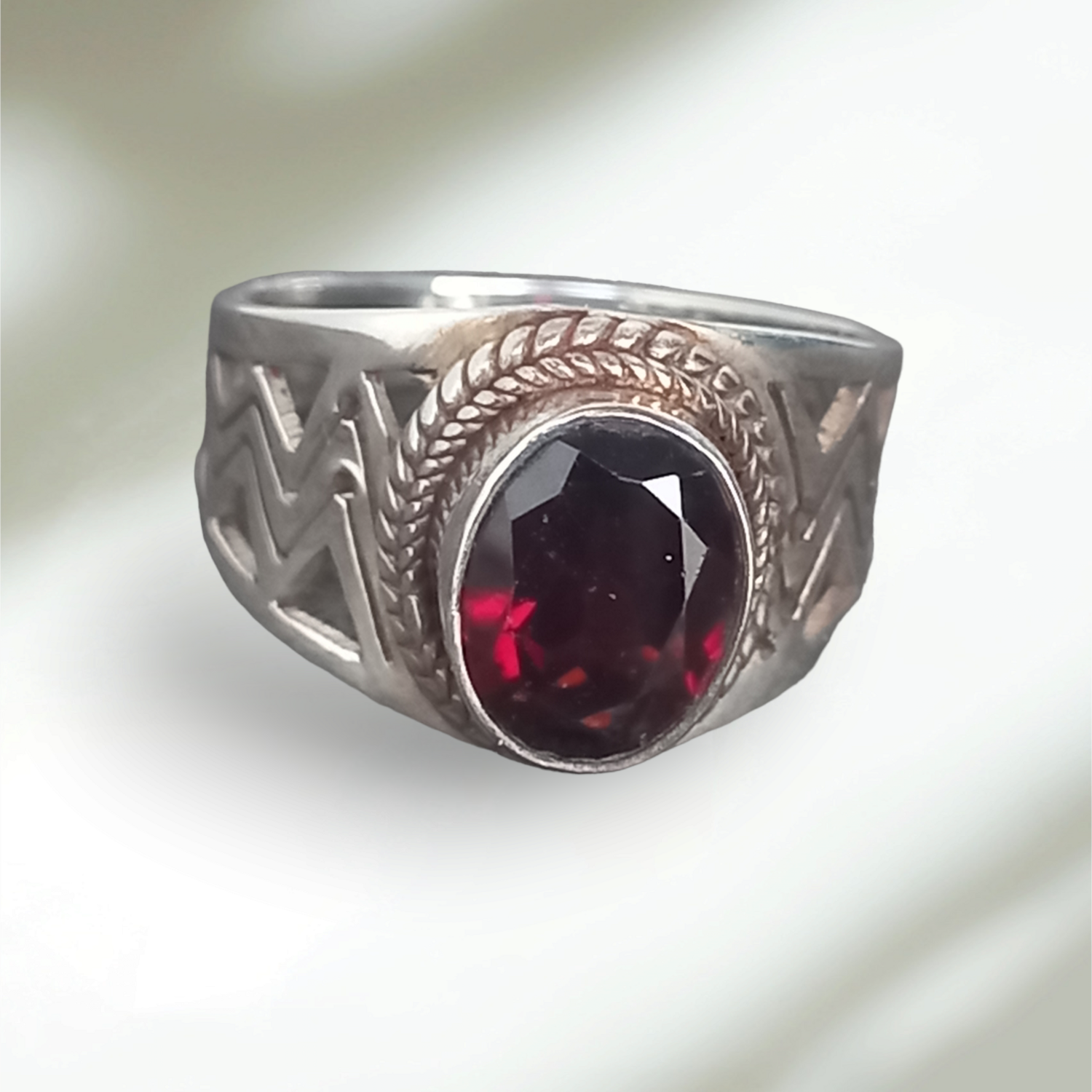 Sterling Silver Garnet