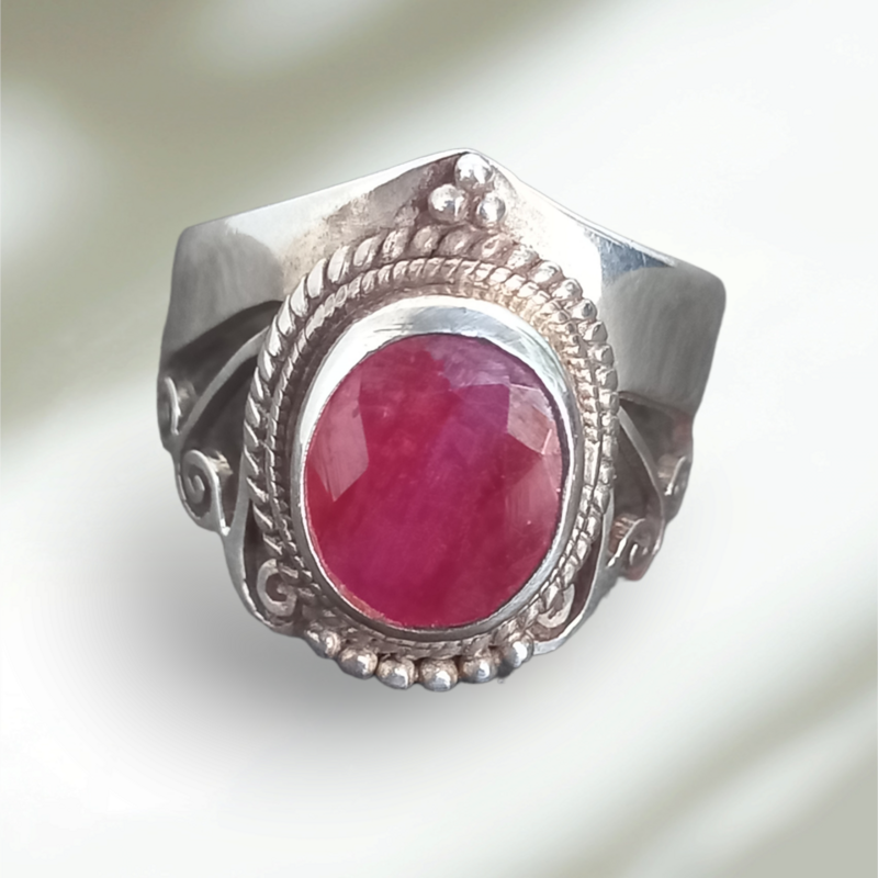 Sterling Silver Ruby