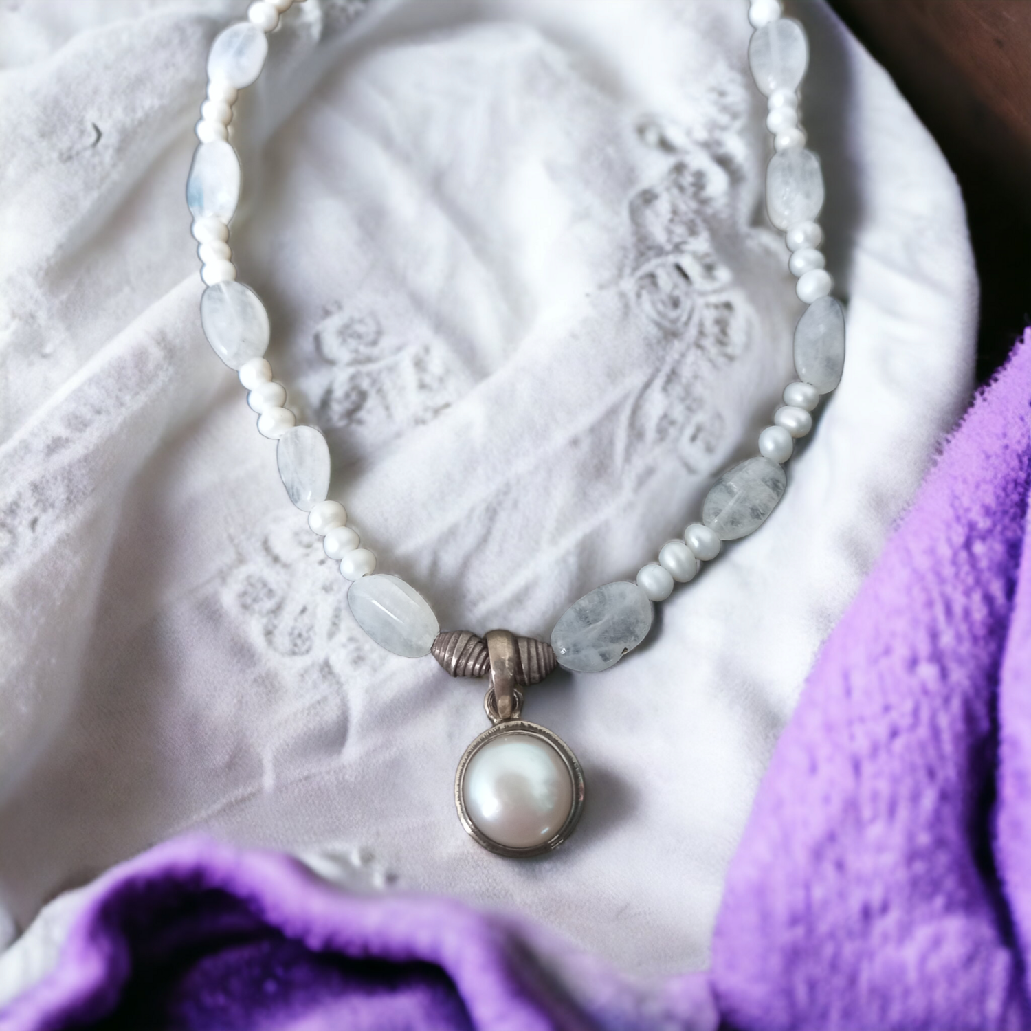 Pearl & Moonstone Necklace 