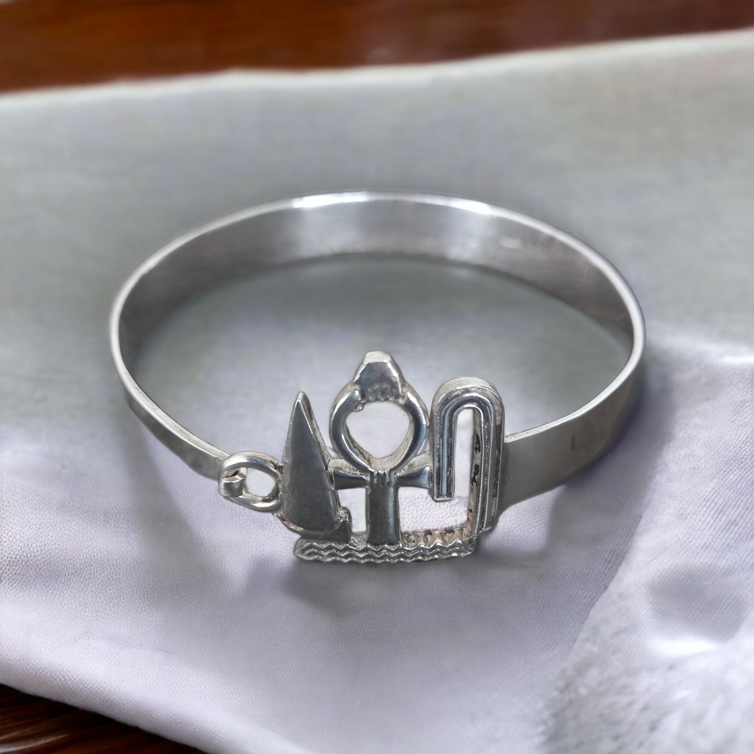 925 S Silver Egyptian Bangle 