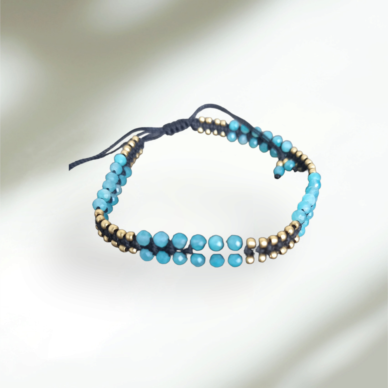 MC08. Macrame Amazonite bracelet