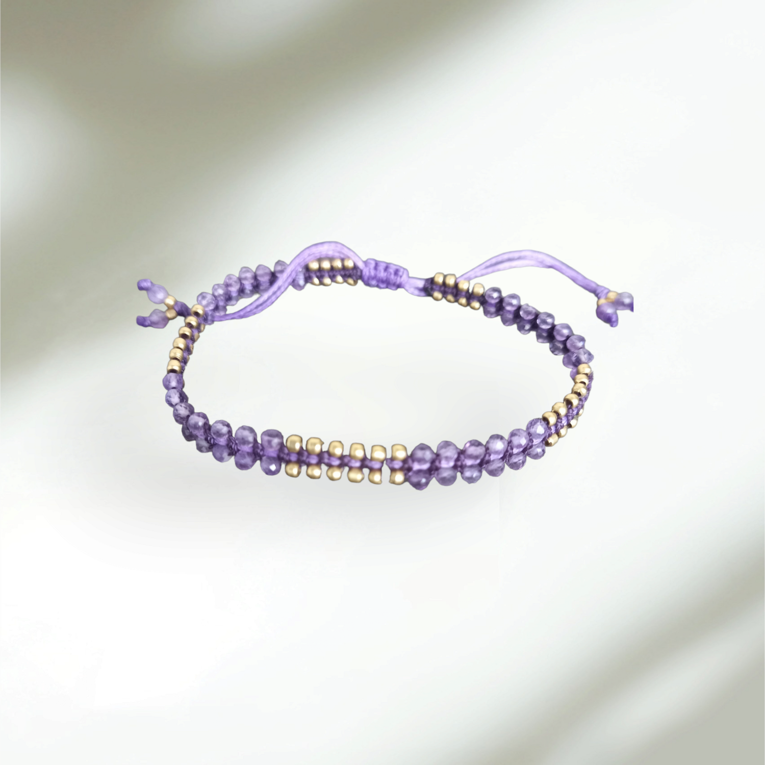 MC01. Macrame Amethyst bracelet 