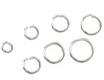 Jump Rings Silver 1.2x8mm (20gm)