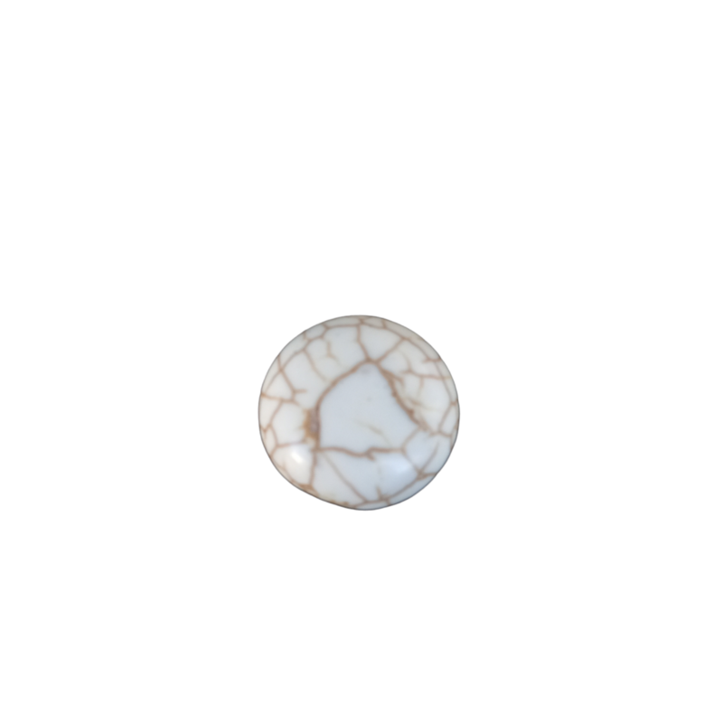 Howlite flat back cream (ea)