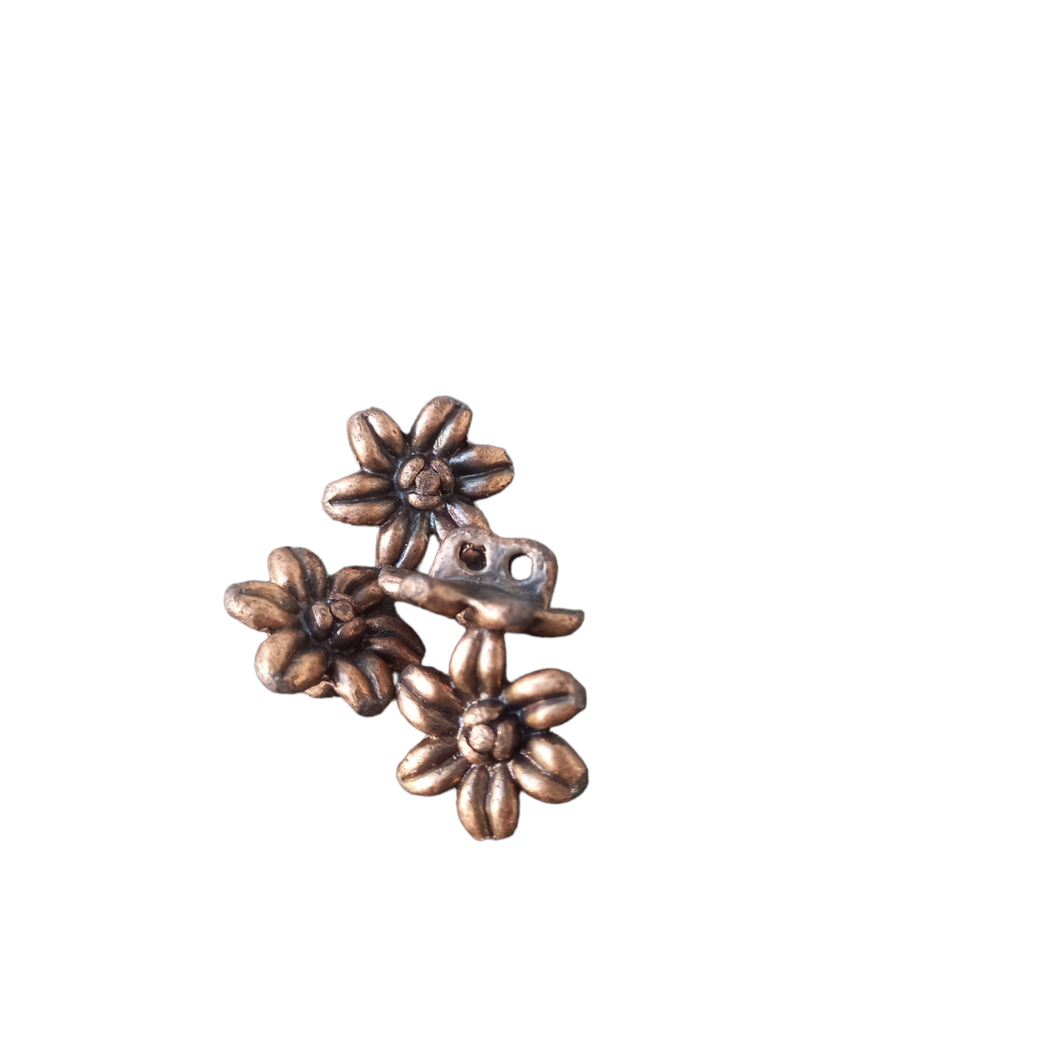  2 hole flower. Ant copper (30pcs)