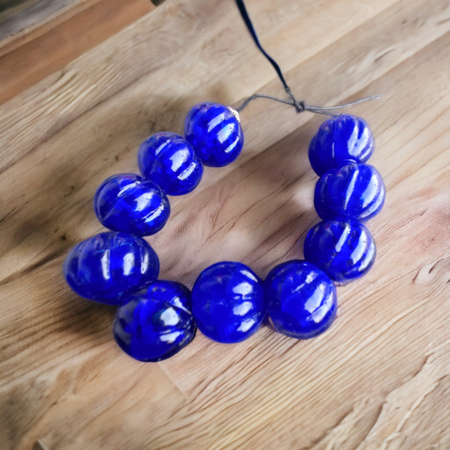 Indian round. 24mm blue