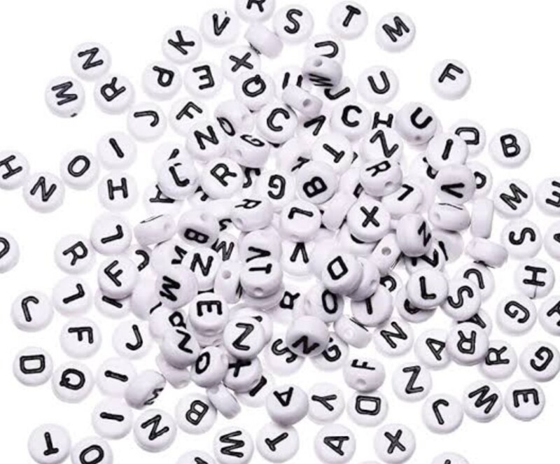 Letter beads