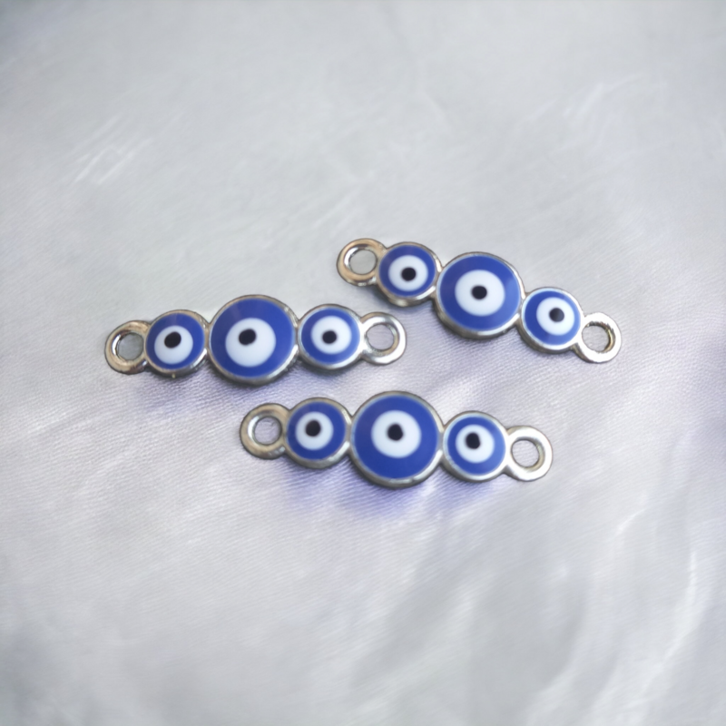 Evil eye 2 hole spacer(2 pcs)