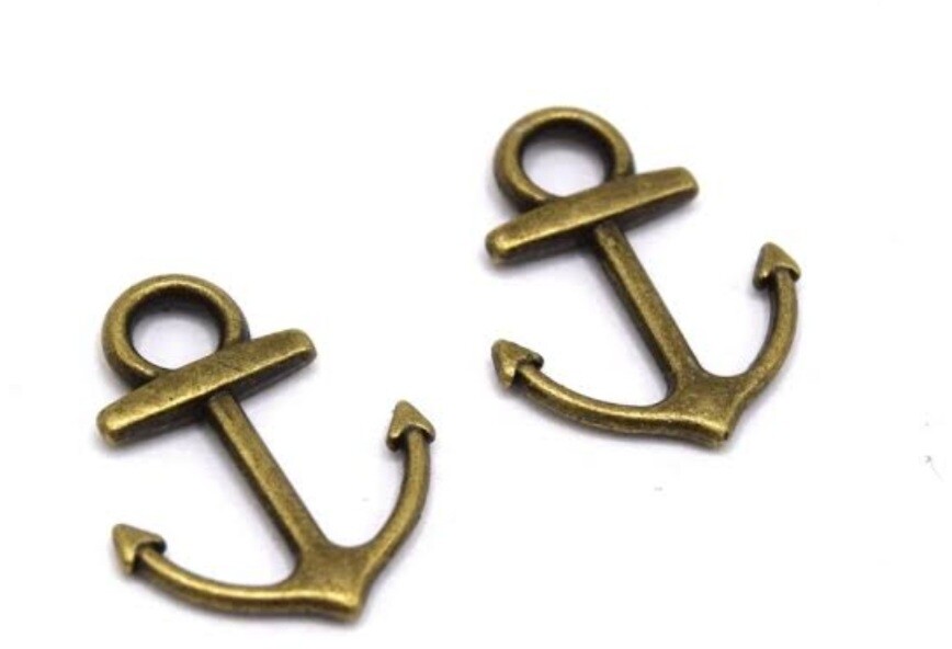 Charm anchor(ant gold)20 pcs