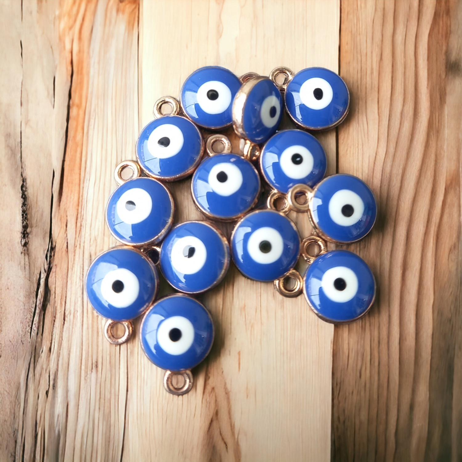 Evil eye charm kc gold(10pcs)