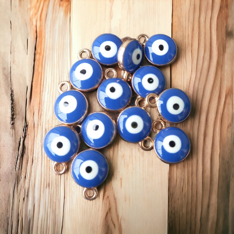Evil eye charm kc gold(10pcs)