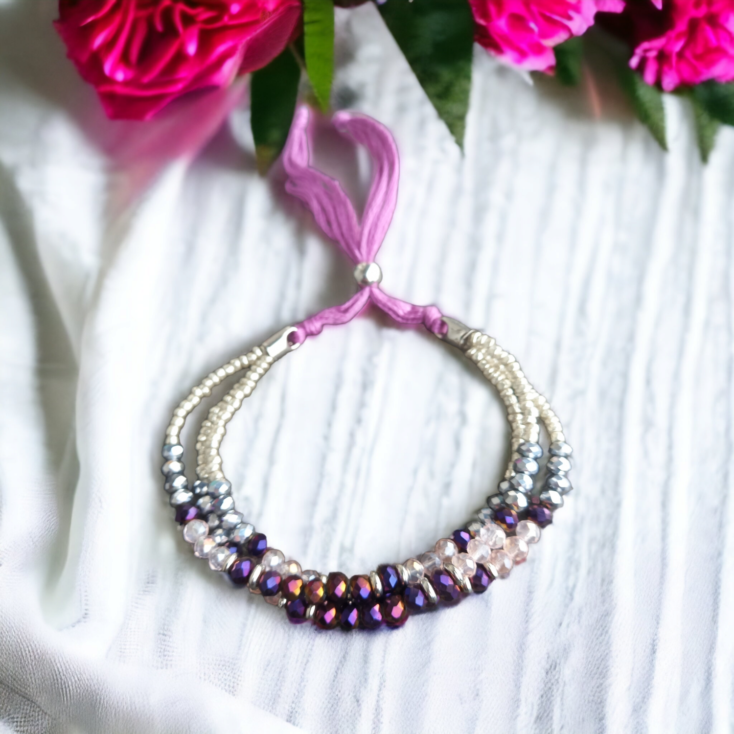 Crystal adjustable bracelet 