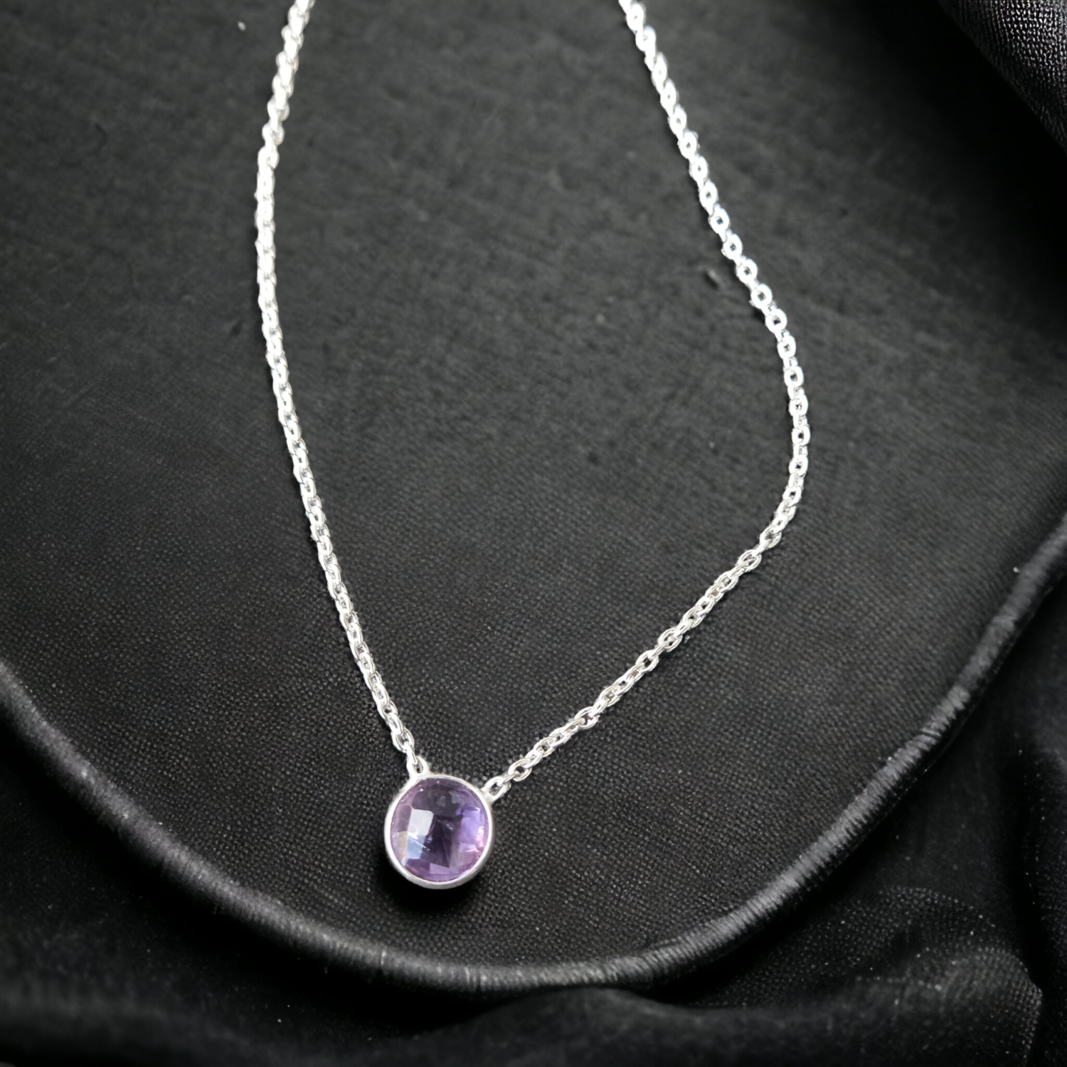 925.ss. necklace Amethyst 
