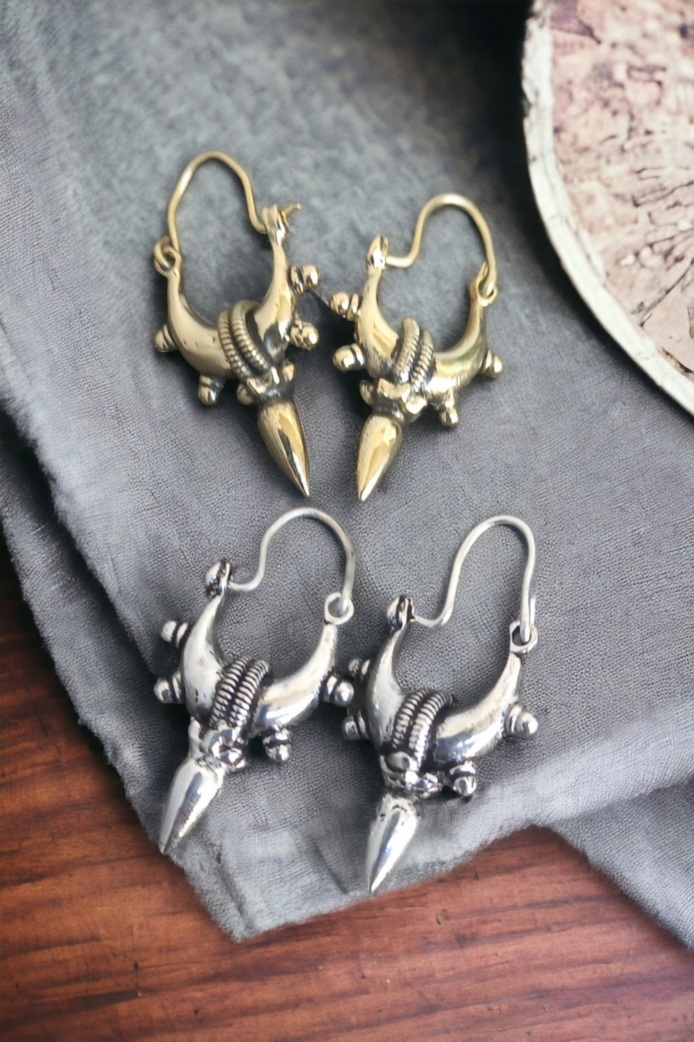 Brass Earrings (silver coated)