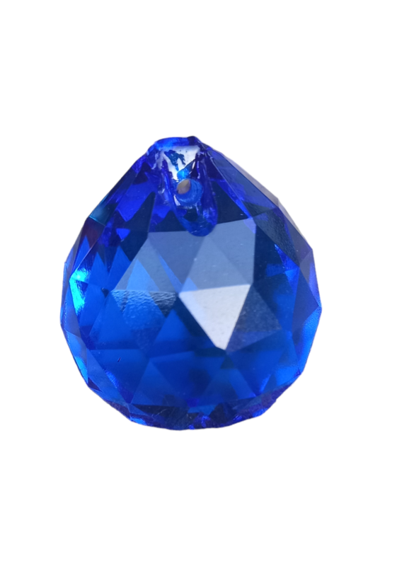 Crystal Ball Shaped 30mm aqua blue