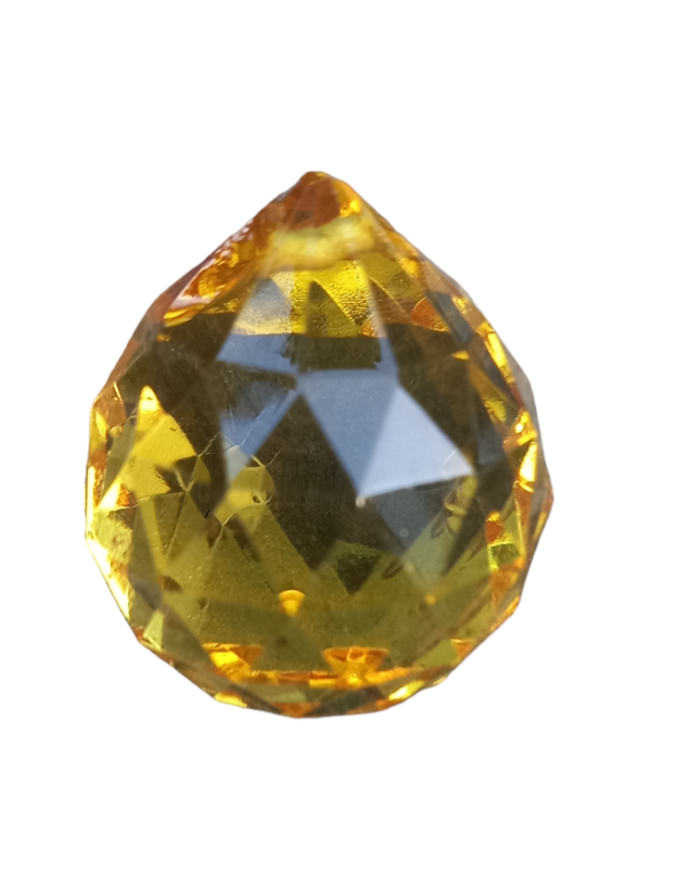 Crystal Ball Shaped 30mm yellow