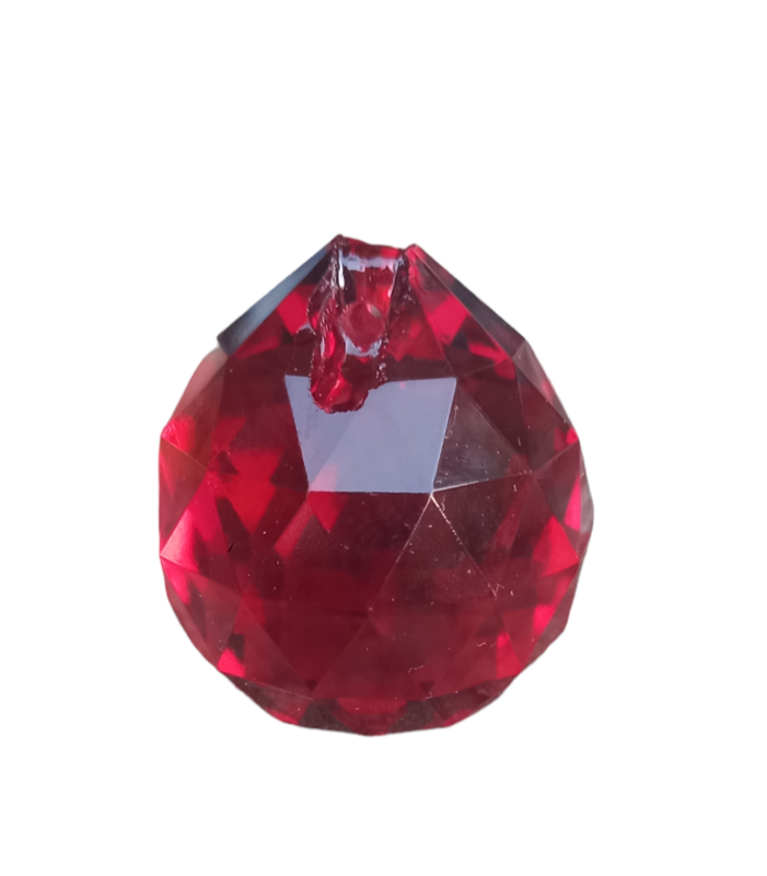 Crystal Ball Shaped 30mm red