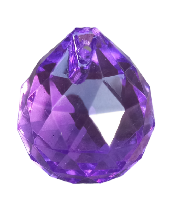 Crystal Ball Shaped 30mm purple