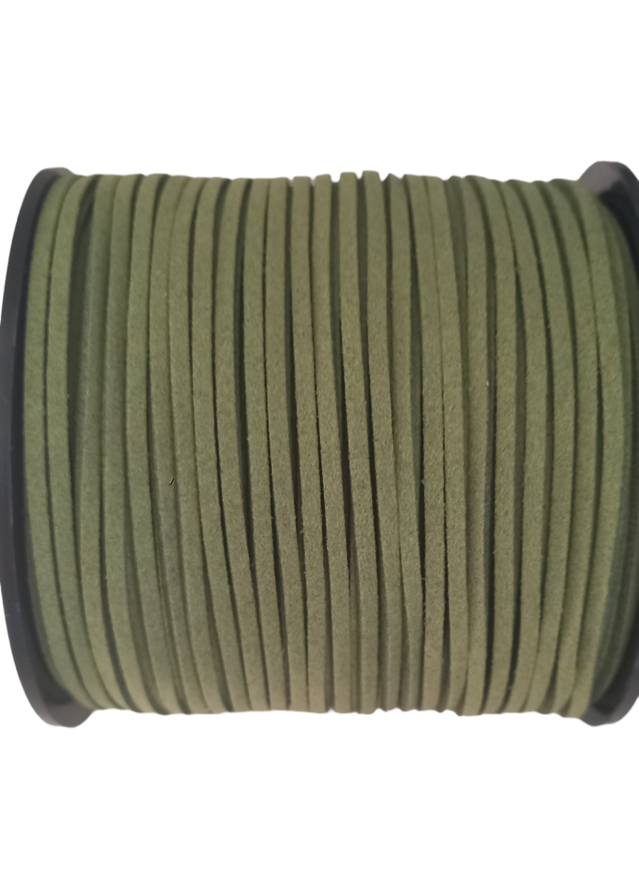su1037 Suede  3mm olive green