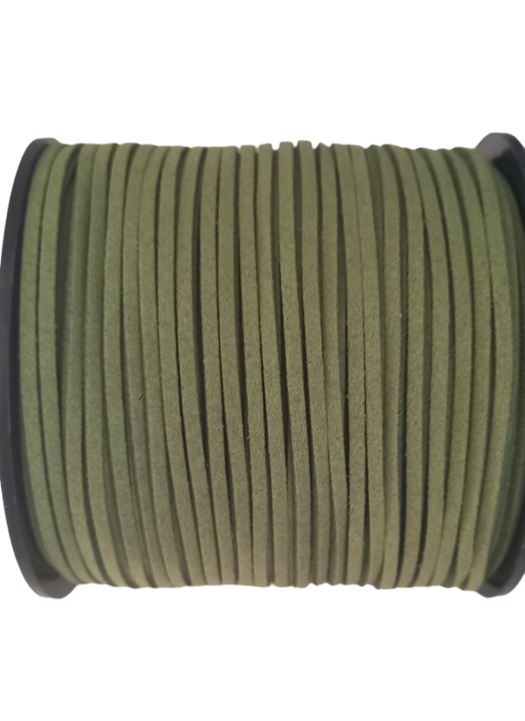 su1037 Suede  3mm olive green