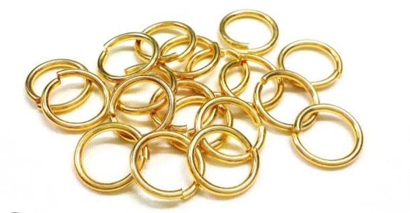 Jump Rings  Gold 1.2x8mm
