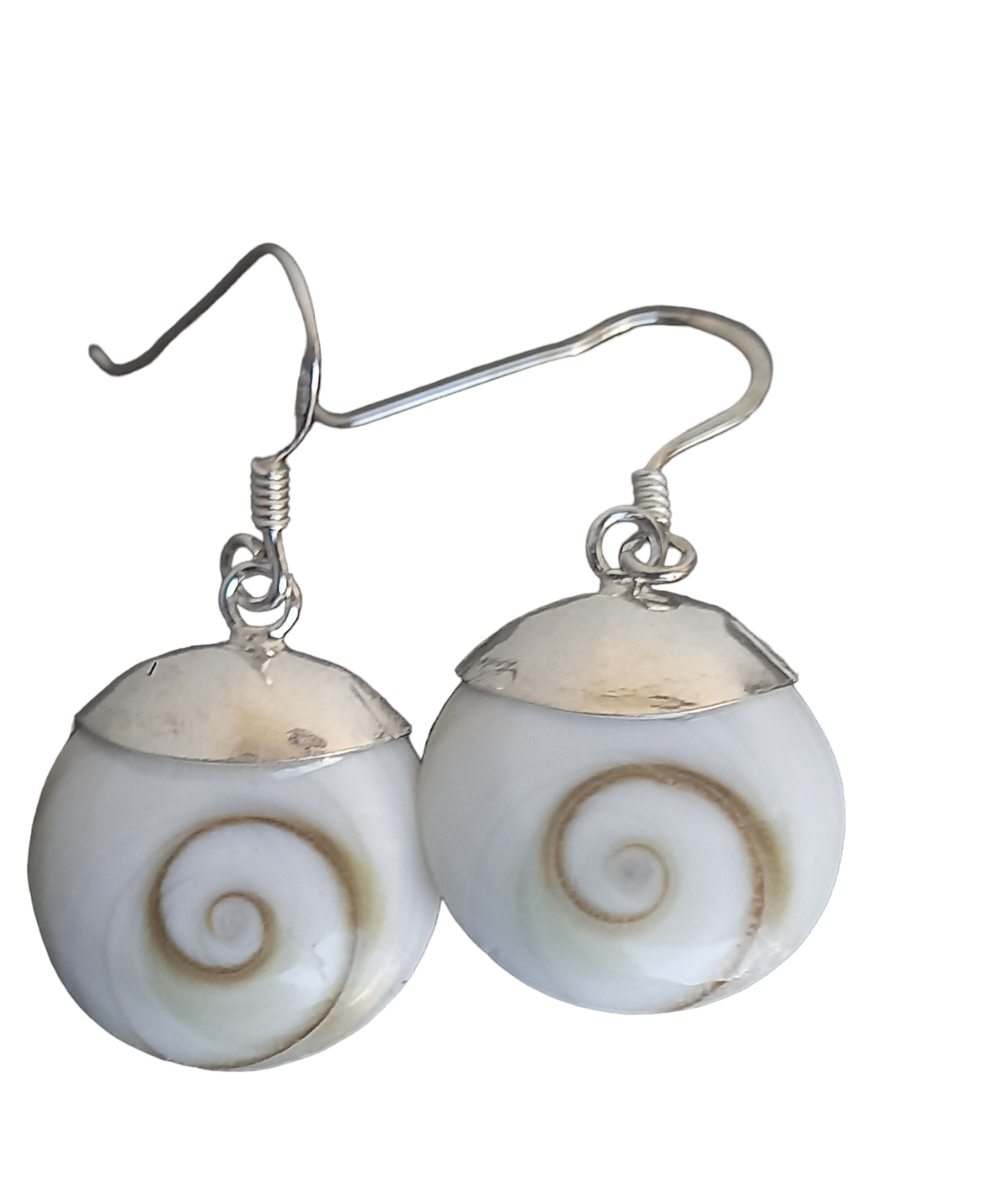 925 sterling silver Shiva shell earrings
