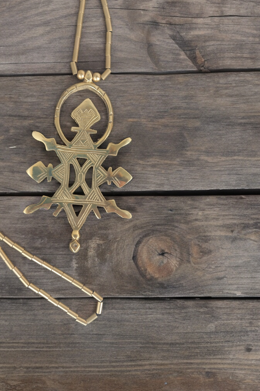 Brass Tuareg necklace 