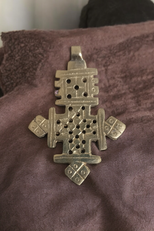 Brass Ethiopian coptic cross