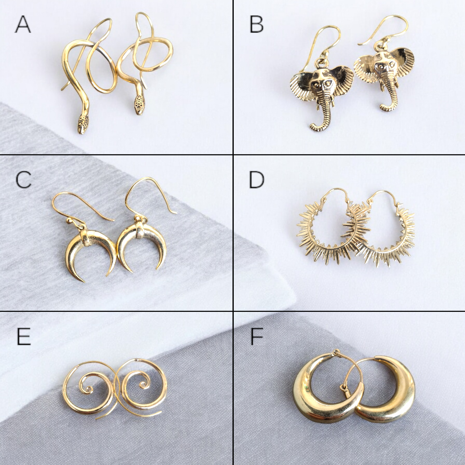 Brass Earrings (f)