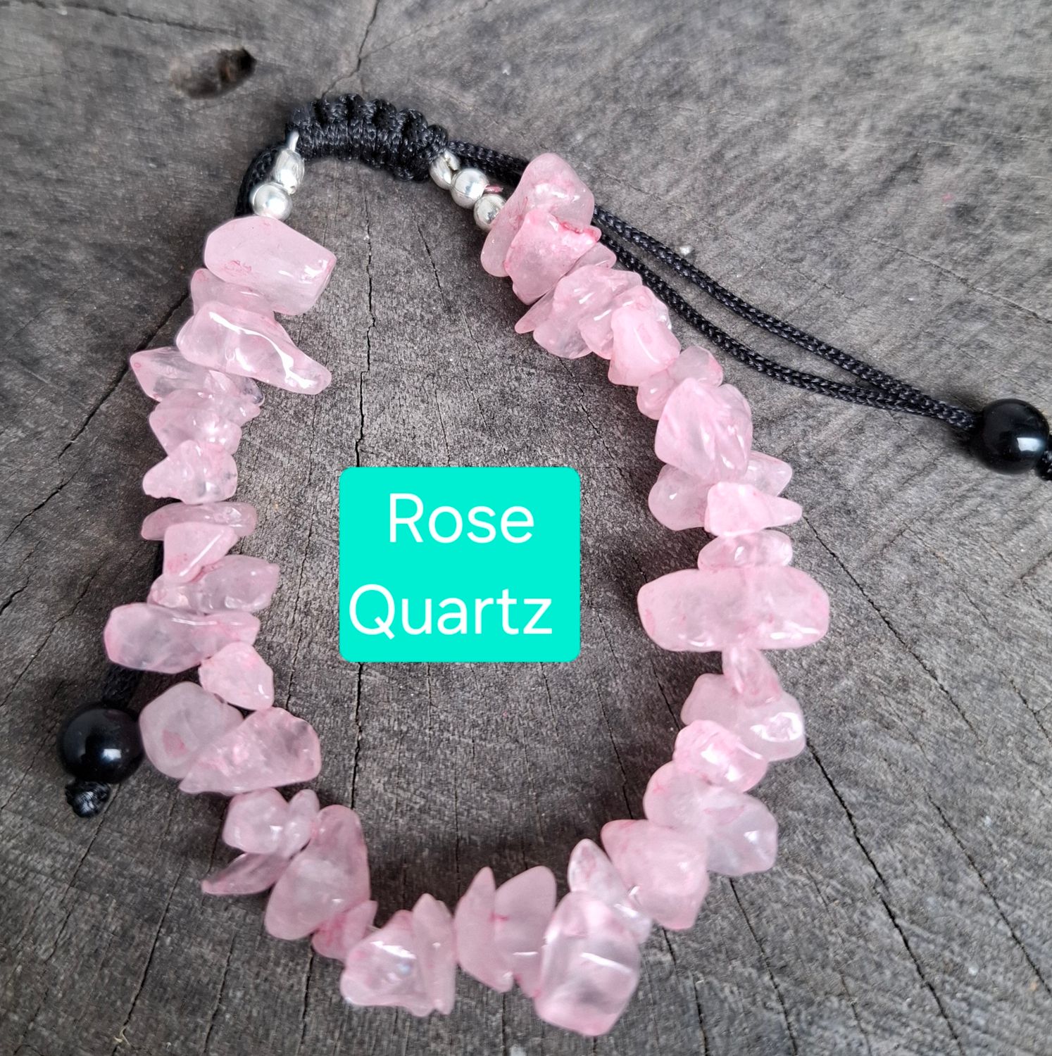 Semi-precious chip adjustable bracelet 