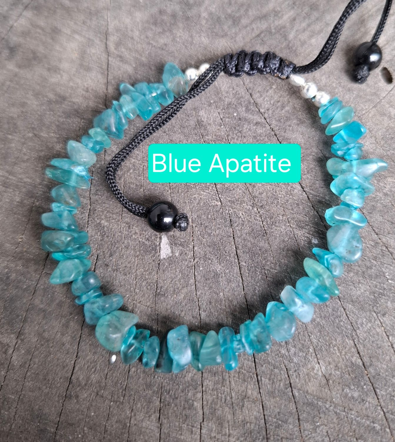 Semi-precious chip adjustable bracelet 