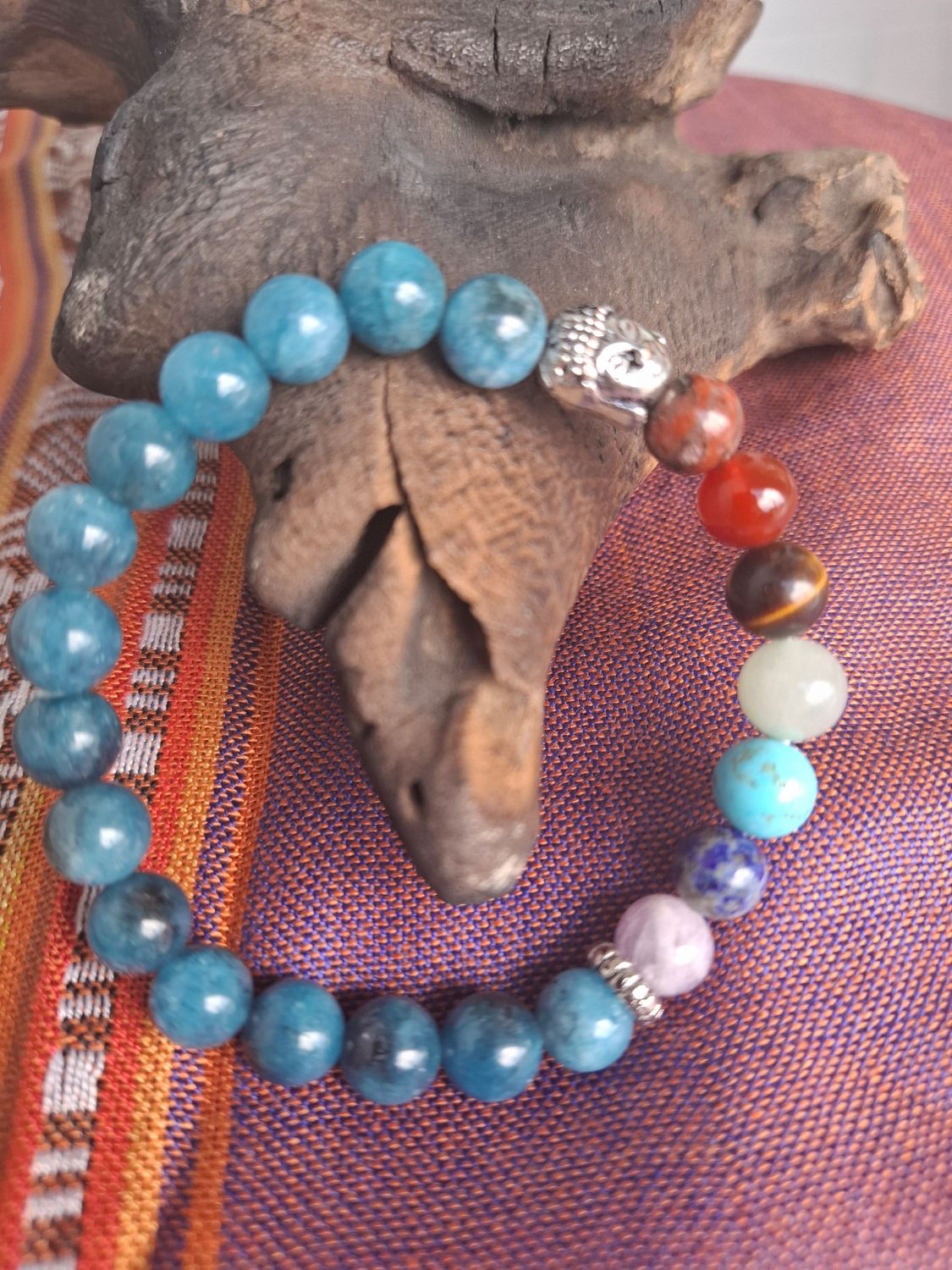 Chakra bracelet (Blue Apatite)