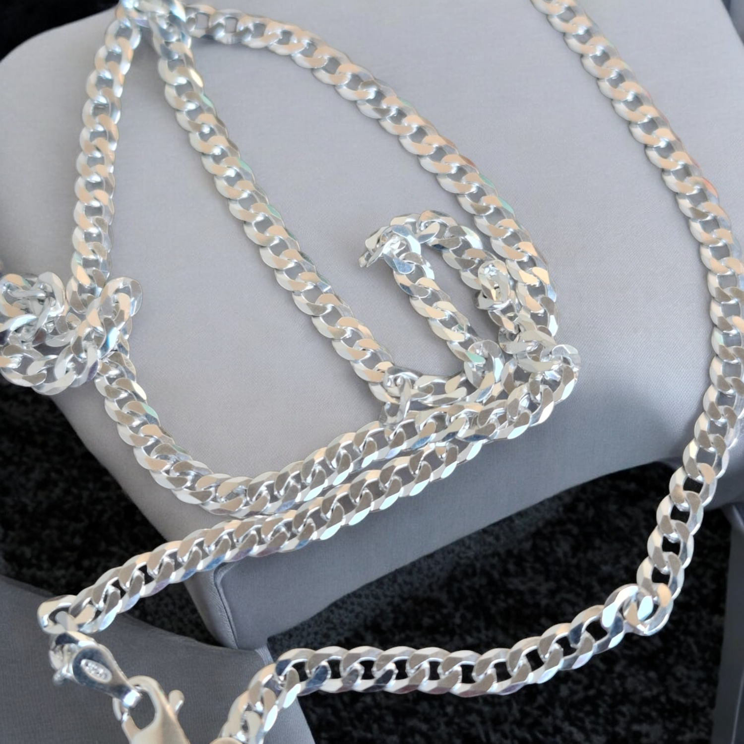 925 s silver Curb(50cm) 3mm