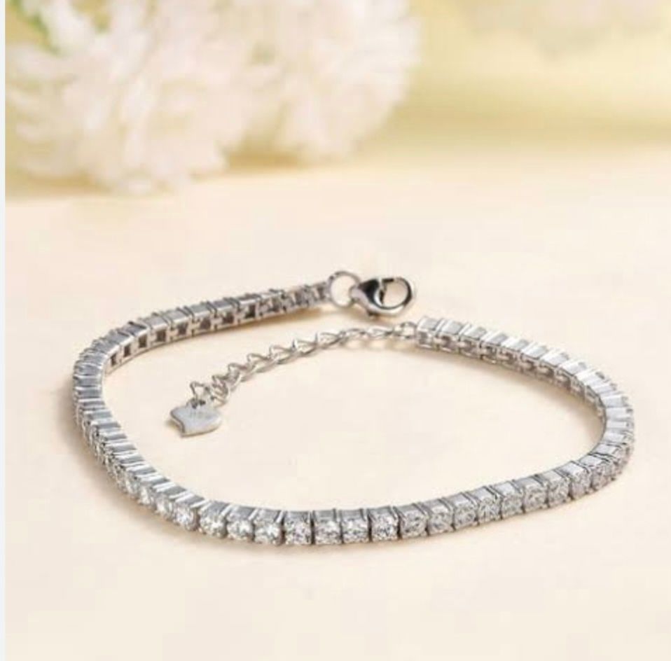 925 SS cubic tennis bracelet 