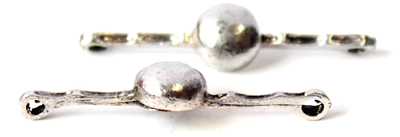 Bracelet Components 2 Hole Plain Center