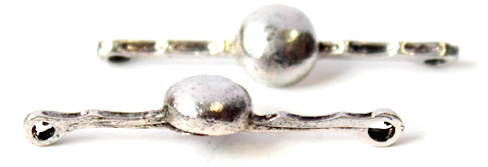 Bracelet Components 2 Hole Plain Center