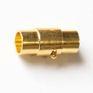 Magnetic Clasp With Safety Lock Gold 5mm  1 piece