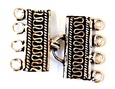 Sterling Silver Plated Clasp 4-hole