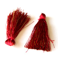Tassle Red/gold 4cm (10 pieces)