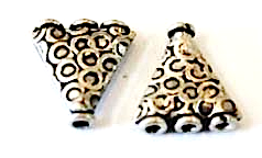 Sterling Silver Plated Triangle 15mm (10 pieces)