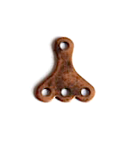 Component 3 Hole End Antique Copper
